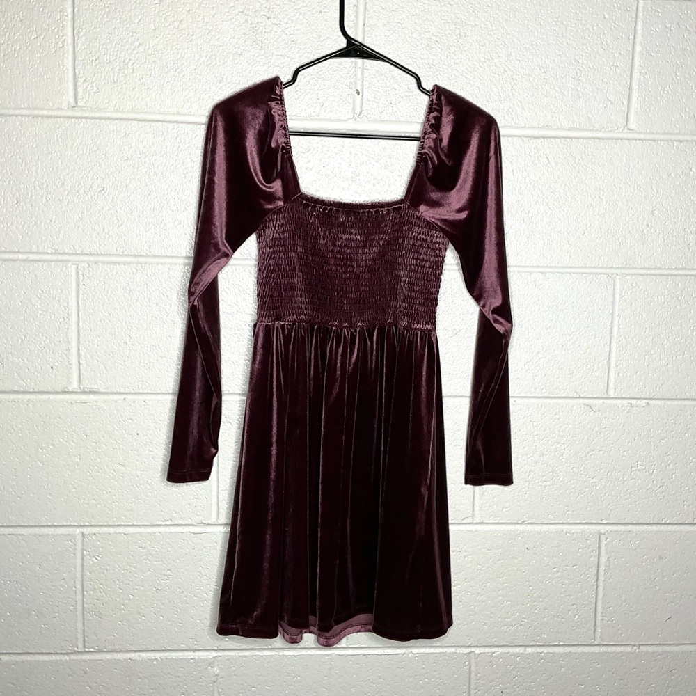 < GAP Velvet Square Neck Mini Dress Size Medium > - Picture 6 of 6